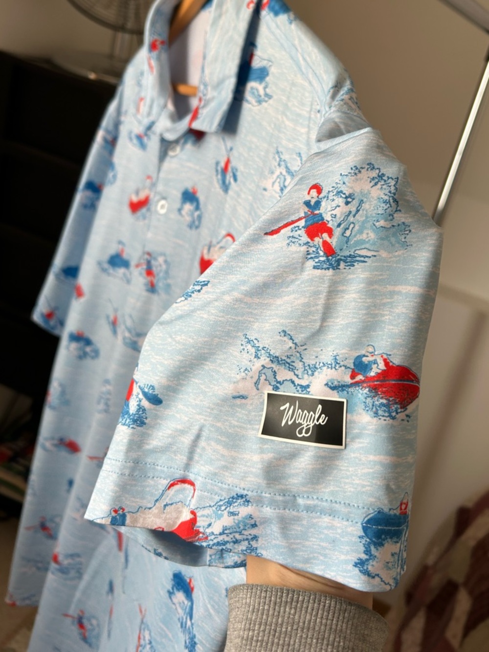 Waggle Golf Short Sleeve Polo Shirt - Picture 3 of 7